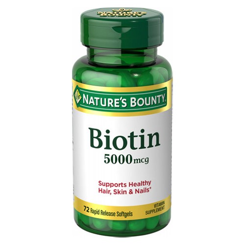 Show details for Nature's Bounty  Biotin 5000 mcg 72 Softgels Picture of Nature's Bounty  Biotin 5000 mcg 72 Softgels