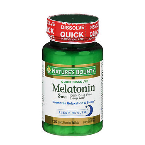 Show details for Nature's Bounty Melatonin 3mg 120 Tabs Picture of Nature's Bounty Melatonin 3mg 120 Tabs
