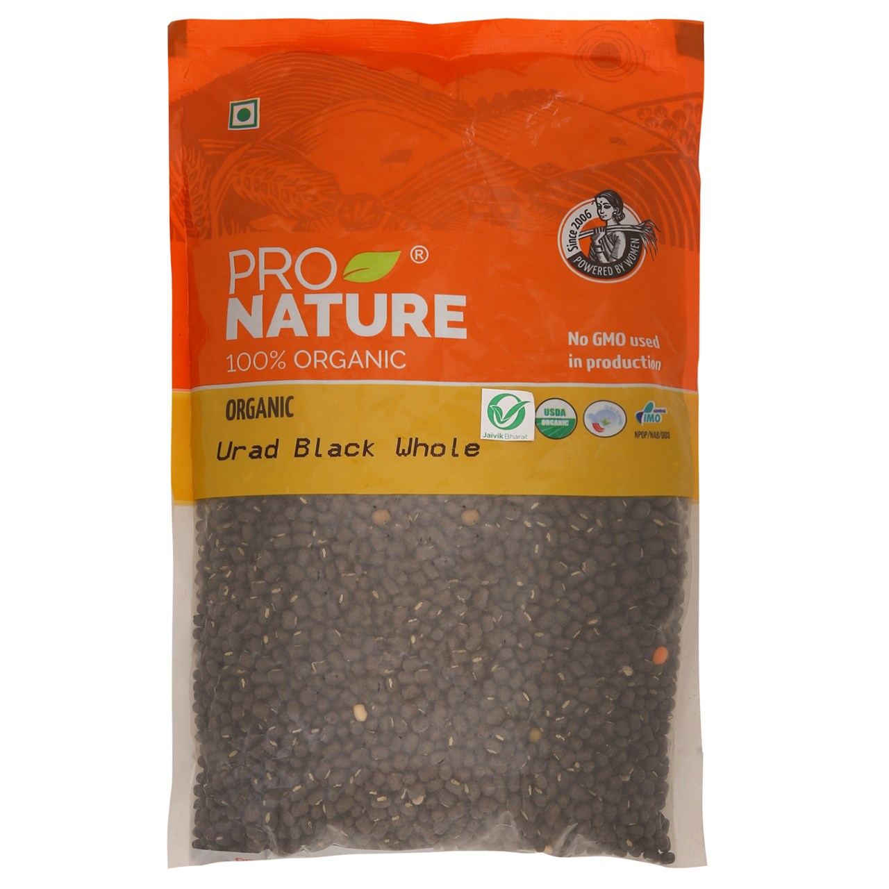 Picture of  Pro Nature 100% Organic Urad Black Whole 500g