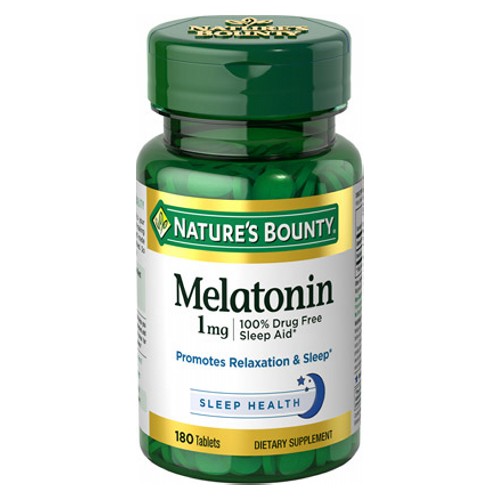 Picture of Nature's Bounty  Melatonin Natural Sleep Aid 1 mg 180 Tabs