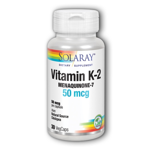Show details for Solaray Vitamin K2 Menaquinone-7 Picture of Solaray Vitamin K2 Menaquinone-7