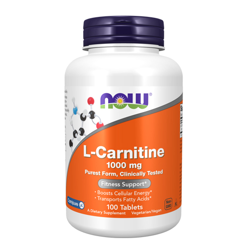 Picture of Now Foods L-Carnitine 1000 mg - 100 Tablets 