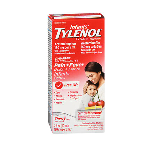 Picture of Tylenol Tylenol Infants Pain + Fever Oral Suspension Dye Free Cherry