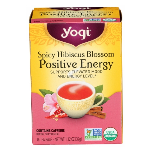 Picture of Yogi Spicy Tea Hibiscus Blossom Positive Energy