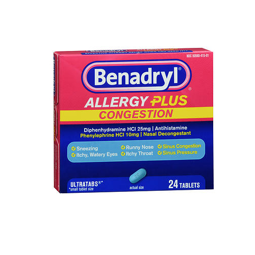 Picture of Benadryl Allergy Plus Congestion Tablets