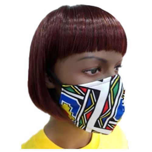 Picture of Giftscircle Fancy Cloth Face Mask for Adult - Ethnic Black