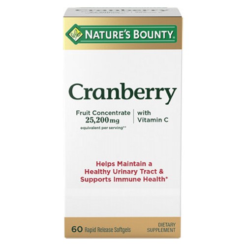 Picture of Nature's Bounty Triple Strength Natural Cranberry 60 Softgels