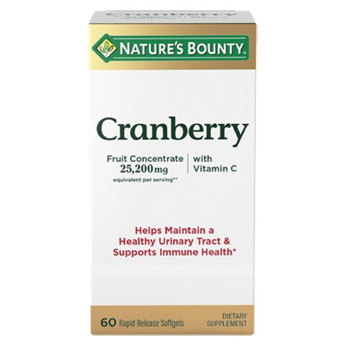 Show details for Nature's Bounty Triple Strength Natural Cranberry 60 Softgels Picture of Nature's Bounty Triple Strength Natural Cranberry 60 Softgels