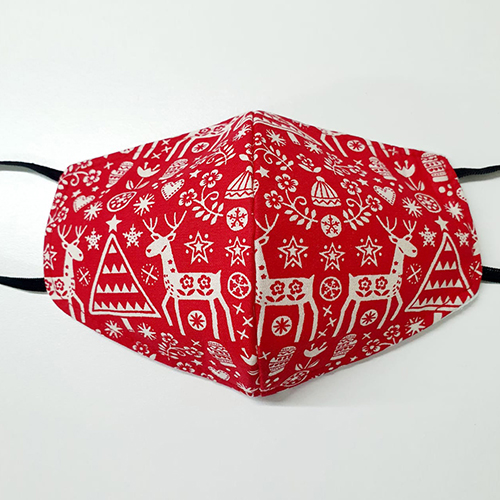 Picture of Giftscircle Fancy Cloth Face Mask Reindeer Red