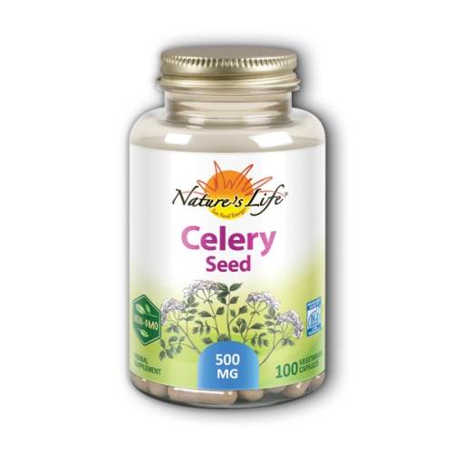 Show details for Nature's Life Celery Seed 500 mg - 100 Veg Caps Picture of Nature's Life Celery Seed 500 mg - 100 Veg Caps