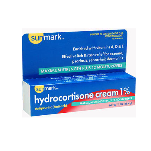 Picture of Sunmark Sunmark Hydrocortisone Cream 1% Plus Moisturizer Maximum Strength