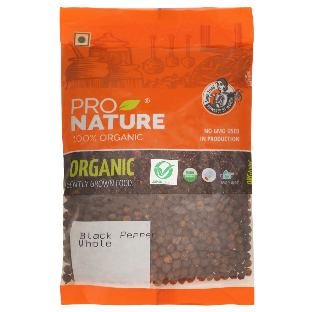 Picture of Pro Nature 100% Organic Black Pepper (Whole) 100g