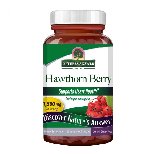 Show details for Nature's Answer Hawthorn-Berry 1,500 mg - 90 Veg Caps Picture of Nature's Answer Hawthorn-Berry 1,500 mg - 90 Veg Caps