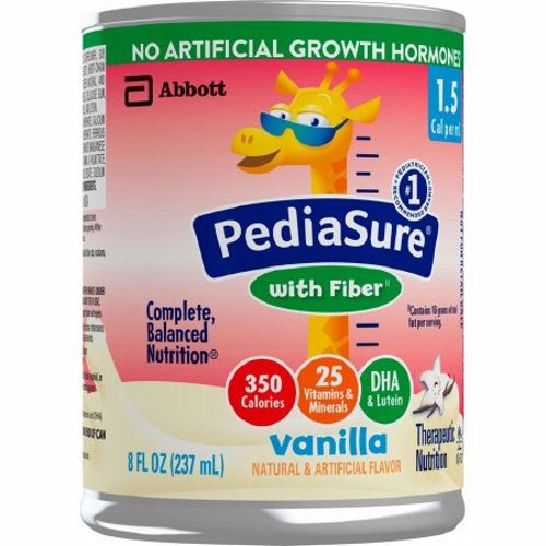 Picture of Abbott Nutrition Pediatric Oral Supplement PediaSure  1.5 Cal with Fiber Vanilla Flavor 8 oz. Can Ready to Use