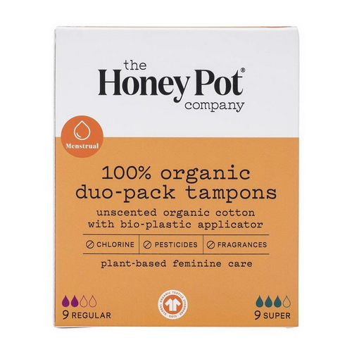 Picture of The Honey Pot Duo Pack Tampon Plastic Applicator Unscented