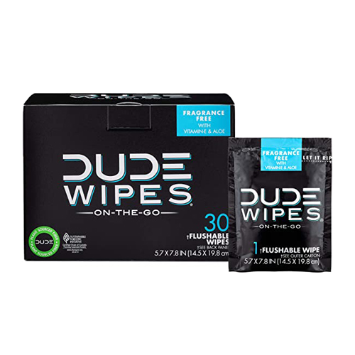Picture of Dude Wipes Disposable Individual Wet Wipes Travel Pack