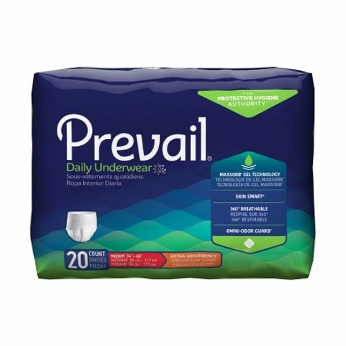 Picture of First Quality Female Adult Absorbent Underwear Prevail  Daily Underwear Pull On with Tear Away Seams Medium Dispos