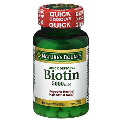 Picture of Nature's Bounty Biotin 5000 mcg Quick Dissolve 60 Tablets
