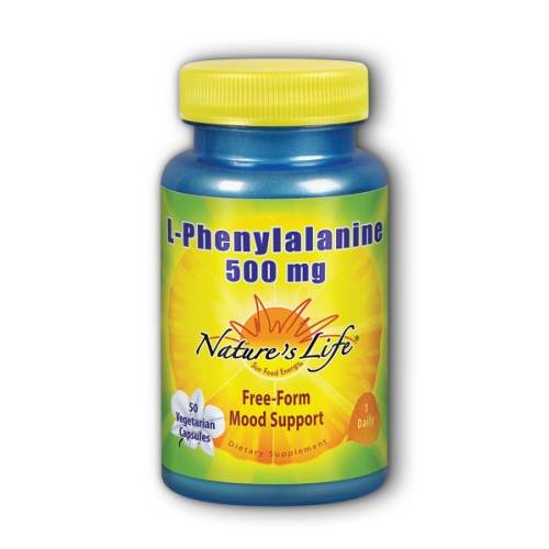 Picture of Nature's Life L-Phenylalanine 500 mg - Veg Caps