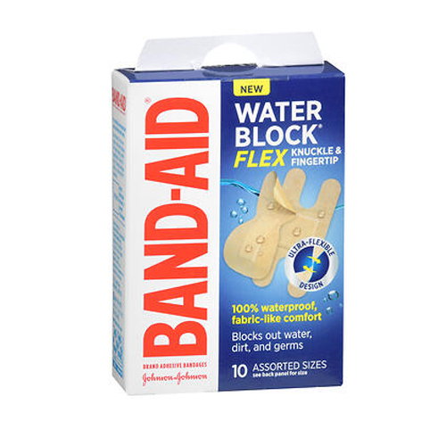 Picture of Band-Aid Band-Aid Water Block Flex Knuckle & Fingertip Adhesive Bandages Assorted