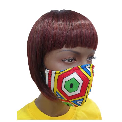 Picture of Giftscircle Fancy Cloth Face Mask for Adult - Ethnic Red