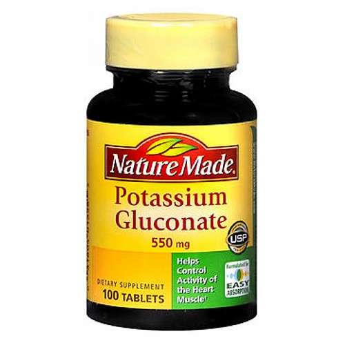 Picture of Nature Made Potassium Gluconate 550 mg - 100 Tablets 