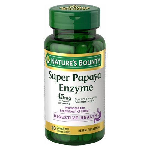 Picture of Nature's Bounty Super Papaya Enzyme 45 mg 90 Tabs