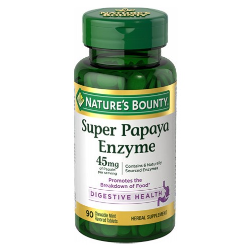 Show details for Nature's Bounty Super Papaya Enzyme 45 mg 90 Tabs Picture of Nature's Bounty Super Papaya Enzyme 45 mg 90 Tabs