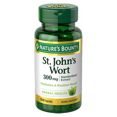 Show details for Nature's Bounty St. Johns Wort Herbal Supplement 300 mg 100 Caps Picture of Nature's Bounty St. Johns Wort Herbal Supplement 300 mg 100 Caps