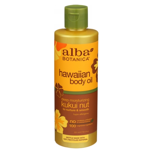 Picture of Alba Botanica Hawaiian Kukui Nut Organic Massage Oil