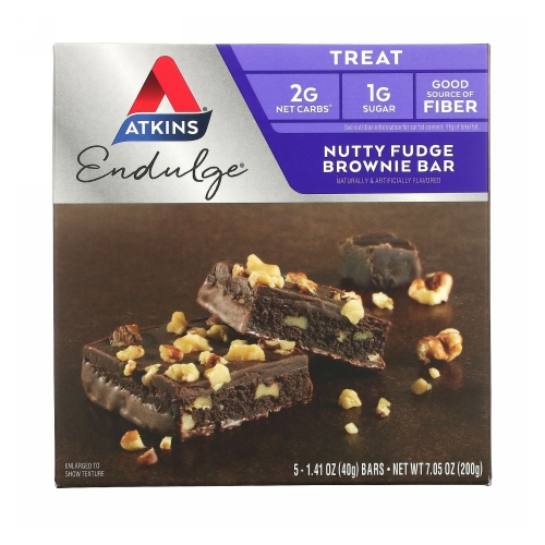 Show details for Endulge Bars Nutty Fudge Brownie Picture of Endulge Bars Nutty Fudge Brownie