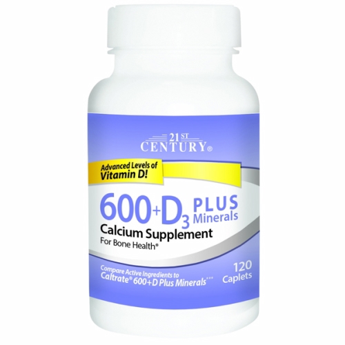 Show details for 21st Century Calcium 600 + D3 Plus Minerals Picture of 21st Century Calcium 600 + D3 Plus Minerals