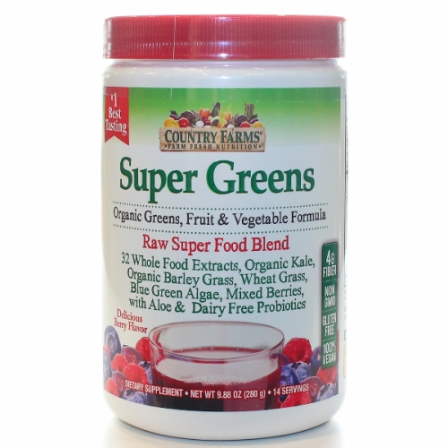 Show details for Country Farms Super Green Drink Mix Berry Picture of Country Farms Super Green Drink Mix Berry