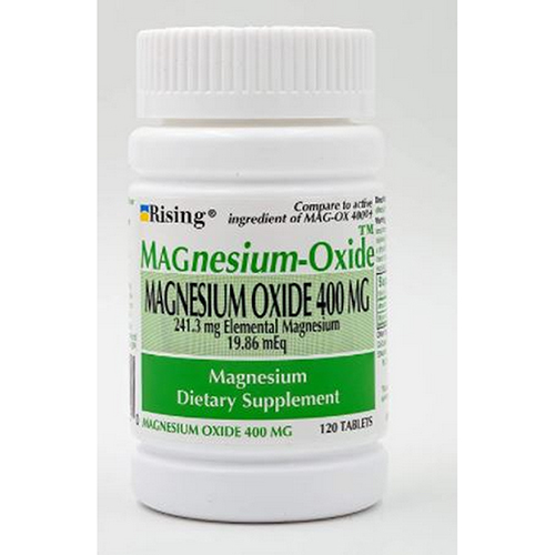 Show details for Rising Pharmaceuticals Magnesium Oxide Picture of Rising Pharmaceuticals Magnesium Oxide
