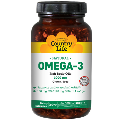 Show details for Country Life Omega 3 Fish Body Oils Picture of Country Life Omega 3 Fish Body Oils