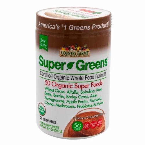 Picture of Country Farms Super Green Drink Mix Berry Chocolate