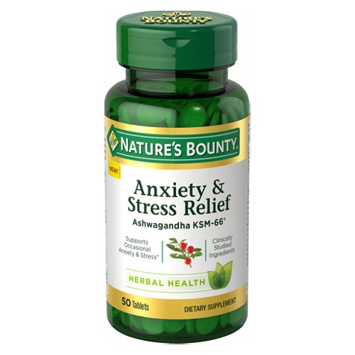 Show details for Nature's Bounty Anxiety & Stress Relief 50 Tablets Picture of Nature's Bounty Anxiety & Stress Relief 50 Tablets