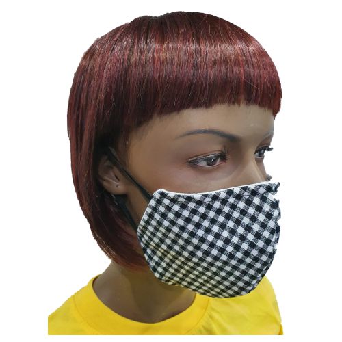 Picture of Giftscircle Fancy Cloth Face Mask for Adult - Black Check