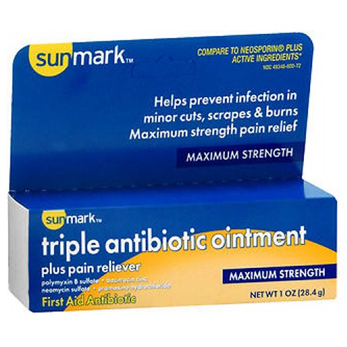 Picture of Sunmark Sunmark Triple Antibiotic Ointment Plus Pain Reliever