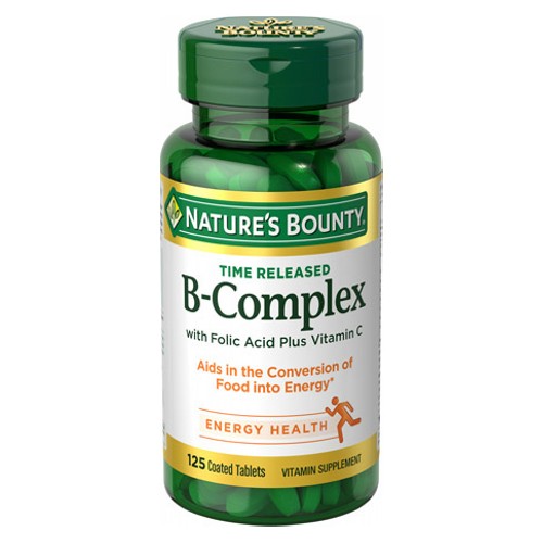 Picture of Nature's Bounty B Complex Plus C Time Release High Potency Vitamin 125 Tabs