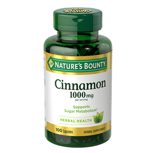 Picture of Nature's Bounty Cinnamon 1000mg 100 Capsules