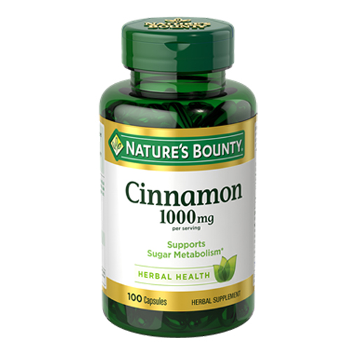 Show details for Nature's Bounty Cinnamon 1000mg 100 Capsules Picture of Nature's Bounty Cinnamon 1000mg 100 Capsules
