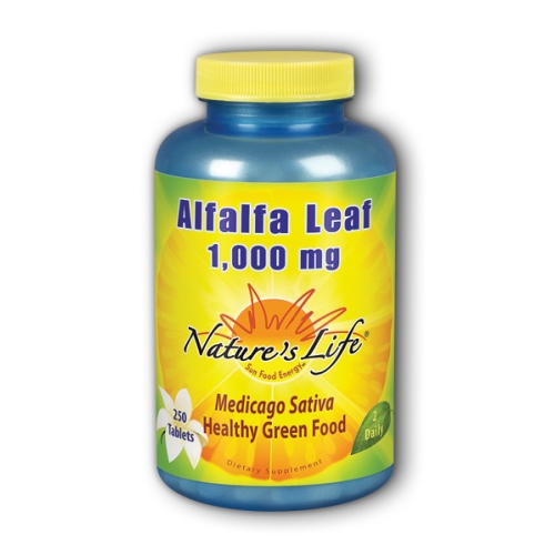 Show details for Nature's Life Alfalfa Leaf 1,000 mg - 250 Tabs Picture of Nature's Life Alfalfa Leaf 1,000 mg - 250 Tabs
