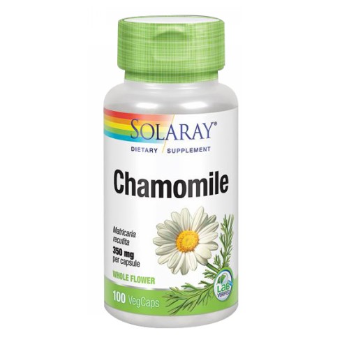 Show details for Solaray Chamomile - 100 Veg Capsules  Picture of Solaray Chamomile - 100 Veg Capsules