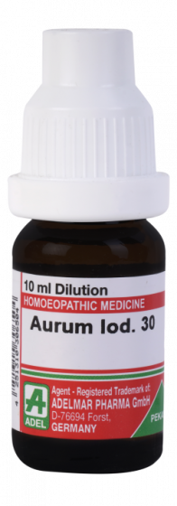 Show details for ADEL Aurum Iod Dilution - 10 ml Picture of ADEL Aurum Iod Dilution - 10 ml