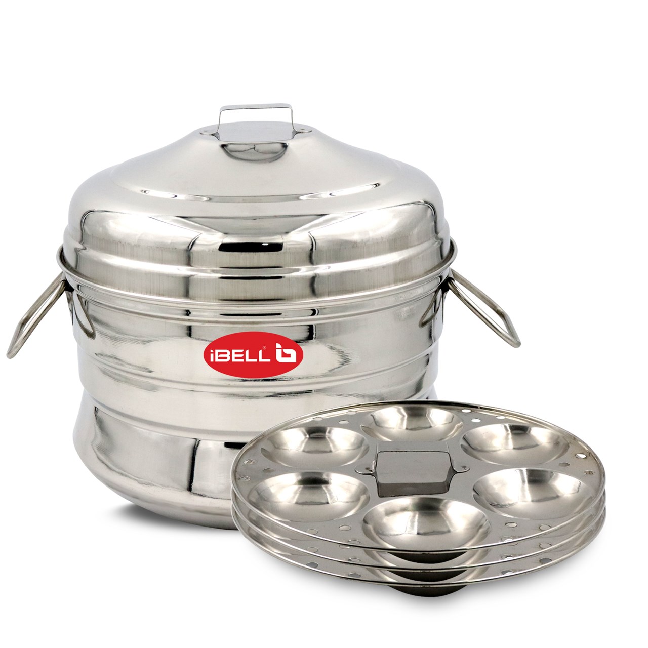 Show details for iBELL IP18P3 High Food Grade Idly Pot Stainless Steel, Idli Pot 3 Idli Plates (18 Idlyes) Picture of iBELL IP18P3 High Food Grade Idly Pot Stainless Steel, Idli Pot 3 Idli Plates (18 Idlyes)