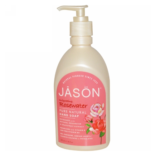 Show details for Jason Natural Products Satin Soap Glycerine-Rose w/Pump Picture of Jason Natural Products Satin Soap Glycerine-Rose w/Pump