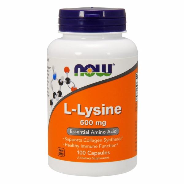 Show details for Now Foods L-Lysine 500 mg - 100 Capsules  Picture of Now Foods L-Lysine 500 mg - 100 Capsules
