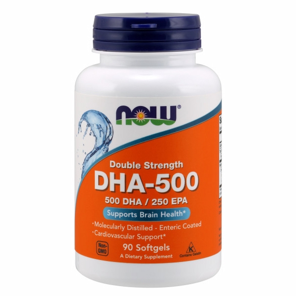 Picture of Now Foods DHA-500 Double Strength 90 softgels