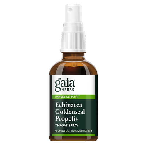 Show details for Gaia Herbs Echinacea Goldenseal Propolis Throat Spray Picture of Gaia Herbs Echinacea Goldenseal Propolis Throat Spray